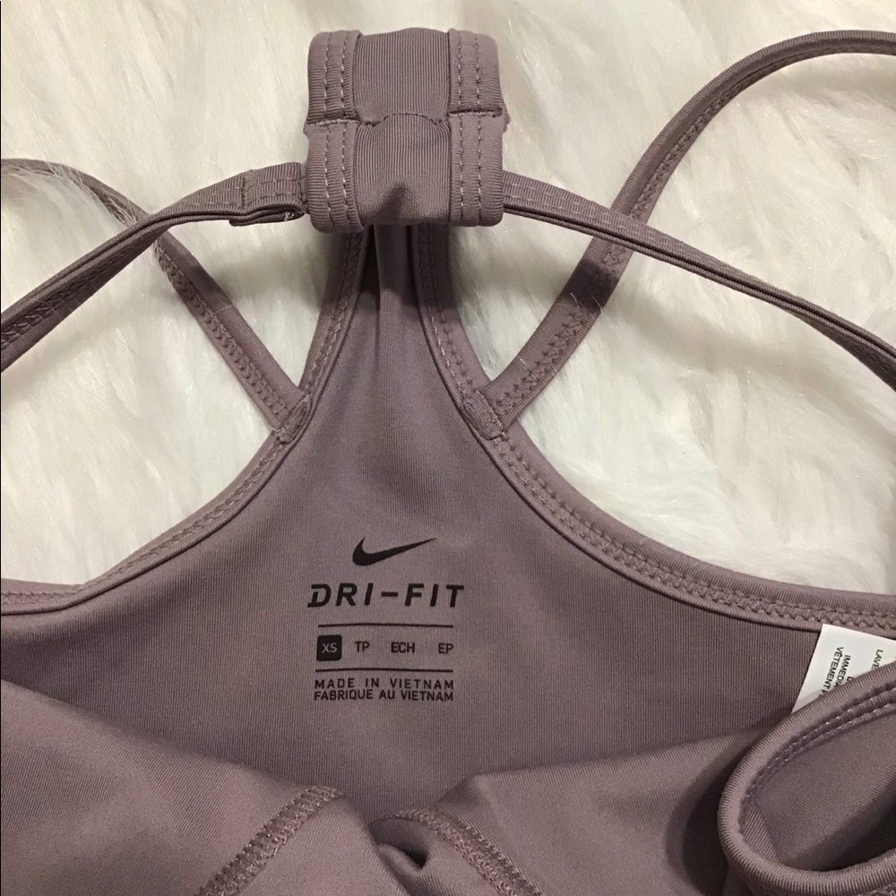 Nike Dri-Fit Women’s Cropped Laced Training Tank Purple Size XS - Picture 6 of 9